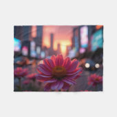 Couverture Polaire Modern Dusk Daisies (Devant (Horizontal))