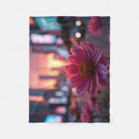 Couverture Polaire Modern Dusk Daisies (Devant)