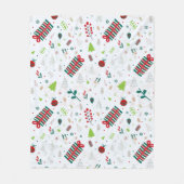 Couverture Polaire Modern Festive Christmas, Design with Reindeer  (Devant)