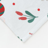 Couverture Polaire Modern Festive Christmas, Design with Reindeer  (Coin)