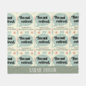 Couverture Polaire Modern Funny Dire le nom de la retraite Mongram (Devant (Horizontal))