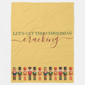 Couverture Polaire Modern Funny Unique Nutcracker Christmas Gold (Devant)