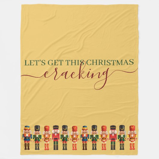 Couverture Polaire Modern Funny Unique Nutcracker Christmas Gold (Devant)