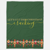 Couverture Polaire Modern Funny Unique Nutcracker Christmas Green (Devant)