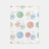 Couverture Polaire Modern Geometric Floral Pattern Throw Blanket (Devant)