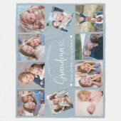 Couverture Polaire Modern Grandma 10 Photo Collage Cute Heart (Devant)