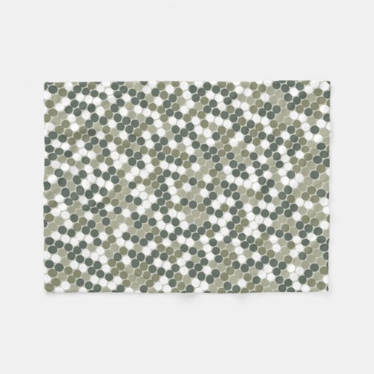 Couverture Polaire Modern green dots (Devant (Horizontal))