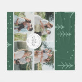 Couverture Polaire Modern Green Tree Family Photo Holiday (Devant (Horizontal))