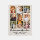Couverture Polaire Modern Heart Photo Collage Blanket for Grandma (Devant)