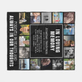 Couverture Polaire Modern In Love Memory Photo Collage & Citation (Devant (Horizontal))