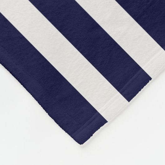 Couverture Polaire Modern Lake House Nom personnalisé Script | bleu m (Coin)