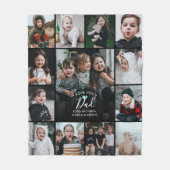 Couverture Polaire Modern Love You Dad/papa/Other Photo Collage (Devant)