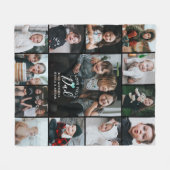 Couverture Polaire Modern Love You Dad/papa/Other Photo Collage (Devant (Horizontal))