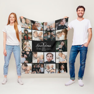 Couverture Polaire Modern Love You Grand-mère/Autres 18-Photo Collage