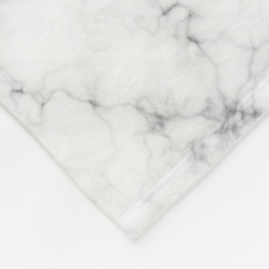 Couverture Polaire Modern Marble Gold Girly Script Monogram (Coin)