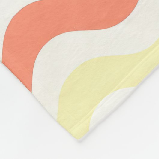 Couverture Polaire Modern Minimalist Scalloped Pastel Waves Linear (Coin)