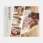 Couverture Polaire Modern Mummy Photo Strip Collage (Devant (Horizontal))