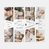 Couverture Polaire Modern Nana Photo Collage & Grandkids' Names (Devant (Horizontal))
