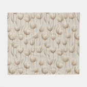 Couverture Polaire Modern Neutral Tulip Ivory Floral Pattern (Devant (Horizontal))