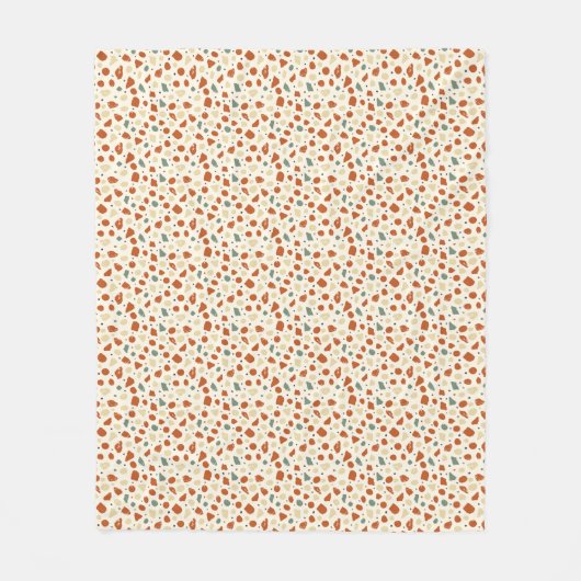 Couverture Polaire Modern Organic Terrazzo | Abstract Stone Mosaic (Devant)