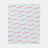 Couverture Polaire Modern Personalized Repeating Name Pattern (Devant)