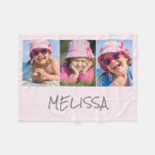 Couverture Polaire Modern Pink 3 Nom photo (Devant (Horizontal))