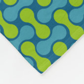 Couverture Polaire Modern Retro Link Pattern in Blue and Green (Coin)
