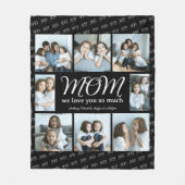 Couverture Polaire Modern Script Mom We Love You Photo Collage XO  (Devant)