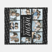 Couverture Polaire Modern Script Mom We Love You Photo Collage XO  (Devant (Horizontal))