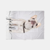Couverture Polaire Modern Simple Elegant Chic Pet Photo Text (Devant (Horizontal))