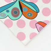 Couverture Polaire Modern Spring Garden Butterfly Floral  (Coin)