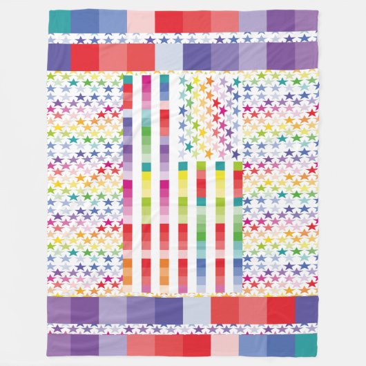 COUVERTURE POLAIRE MODERN VERSION MULTICOLOR USA/EEUU FLAG MASANSER (Devant)
