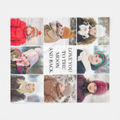 Couverture Polaire Modern We Love You 8 Photo Collage  (Devant (Horizontal))