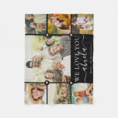 Couverture Polaire Modern We Love You Abuela Family Photo Collage (Devant)