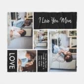 Couverture Polaire Modern We Love You Black Photo Collage (Devant (Horizontal))