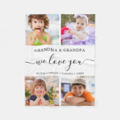 Couverture Polaire Modern We Love You Grand-mère Grand-père 4 Photo C (Devant)