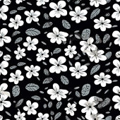 Couverture Polaire Modern Wild Flowers Blanket Custom Monochrome