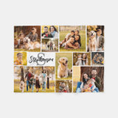 Couverture Polaire Moderne 12 Photo Collage Nom du script Monogramme (Devant (Horizontal))