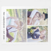 Couverture Polaire Moderne 3 Photo Collage couleur modifiable (Devant (Horizontal))