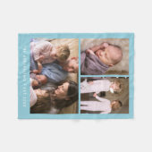 Couverture Polaire Moderne 3 Photo Collage couleur modifiable (Devant (Horizontal))