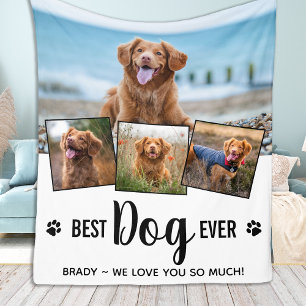 Couverture Polaire Moderne 4 Photo Collage Animaux de compagnie Amour