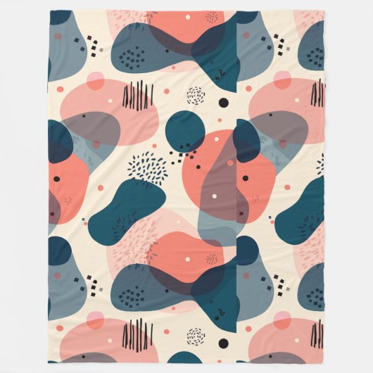 Couverture Polaire Moderne abstrait du milieu du siècle (Devant)