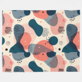 Couverture Polaire Moderne abstrait du milieu du siècle (Devant (Horizontal))