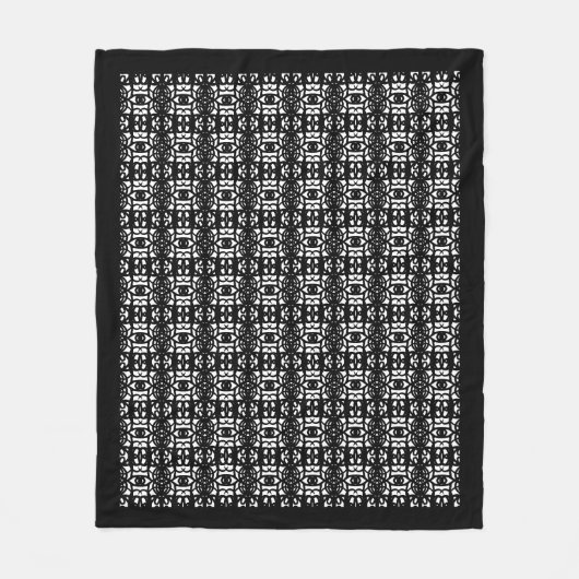 Couverture Polaire Moderne abstrait noir et blanc (Devant)