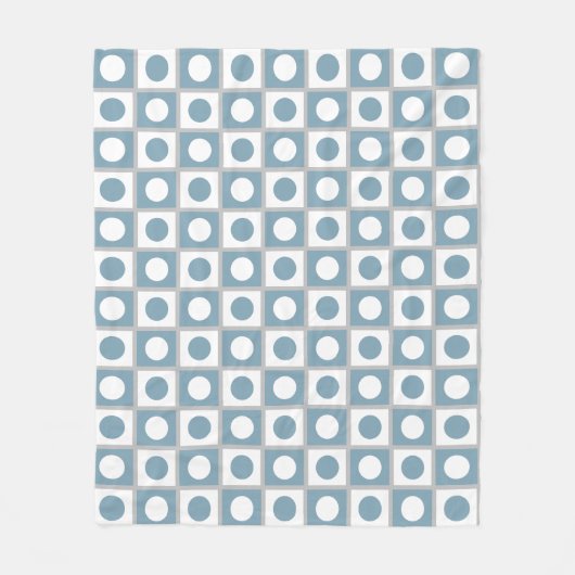 Couverture Polaire Moderne Abstrait Sarcelle & Blanc (Devant)