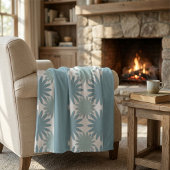 Couverture Polaire Moderne, amusante pastorale Jay bleu et gris flora