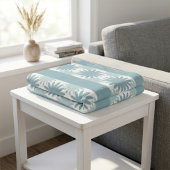 Couverture Polaire Moderne, amusante pastorale Jay bleu et gris flora