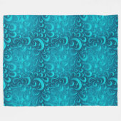 Couverture Polaire Moderne Aqua Blue tendance (Devant (Horizontal))