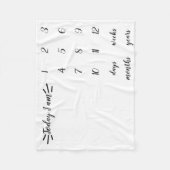 Couverture Polaire Moderne Aujourd'Hui Je Suis Baby Milestone Blanket (Devant)