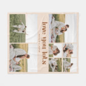 Couverture Polaire Moderne Beige 7 Photo Collage Couple (Devant (Horizontal))